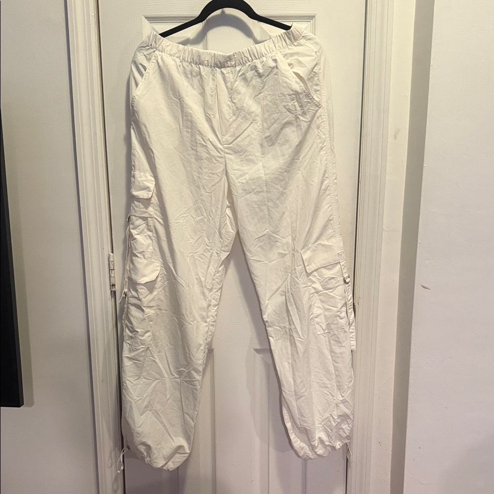 Zara White Track Pants